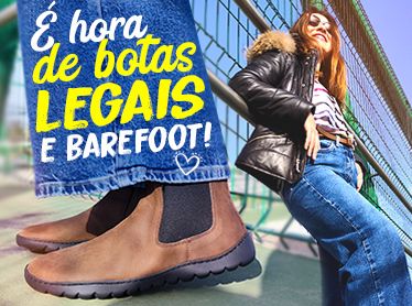 Botas barefoot respeitosas e elegantes